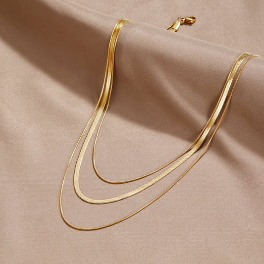 Gouden Meerlagige Ketting Halsketting