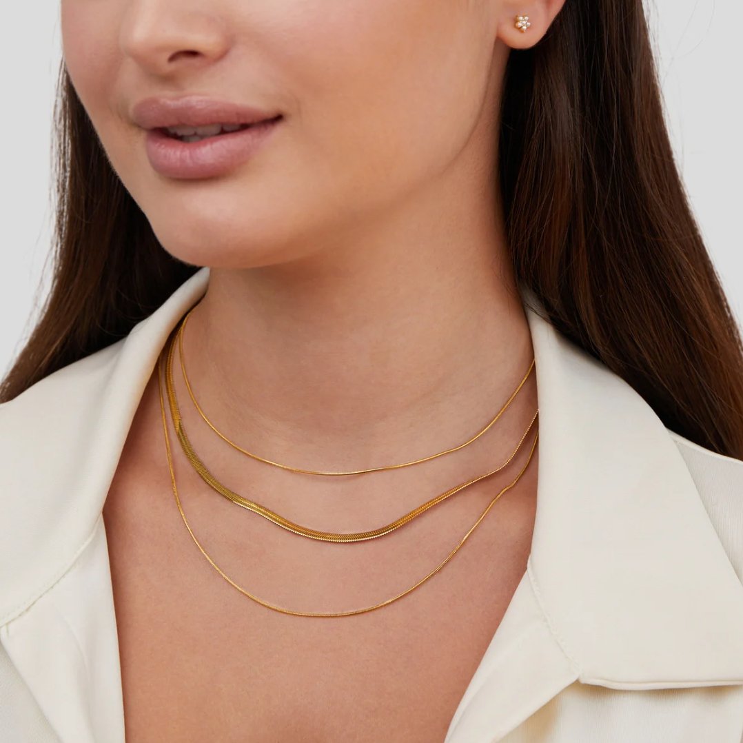 Gouden Meerlagige Ketting Halsketting