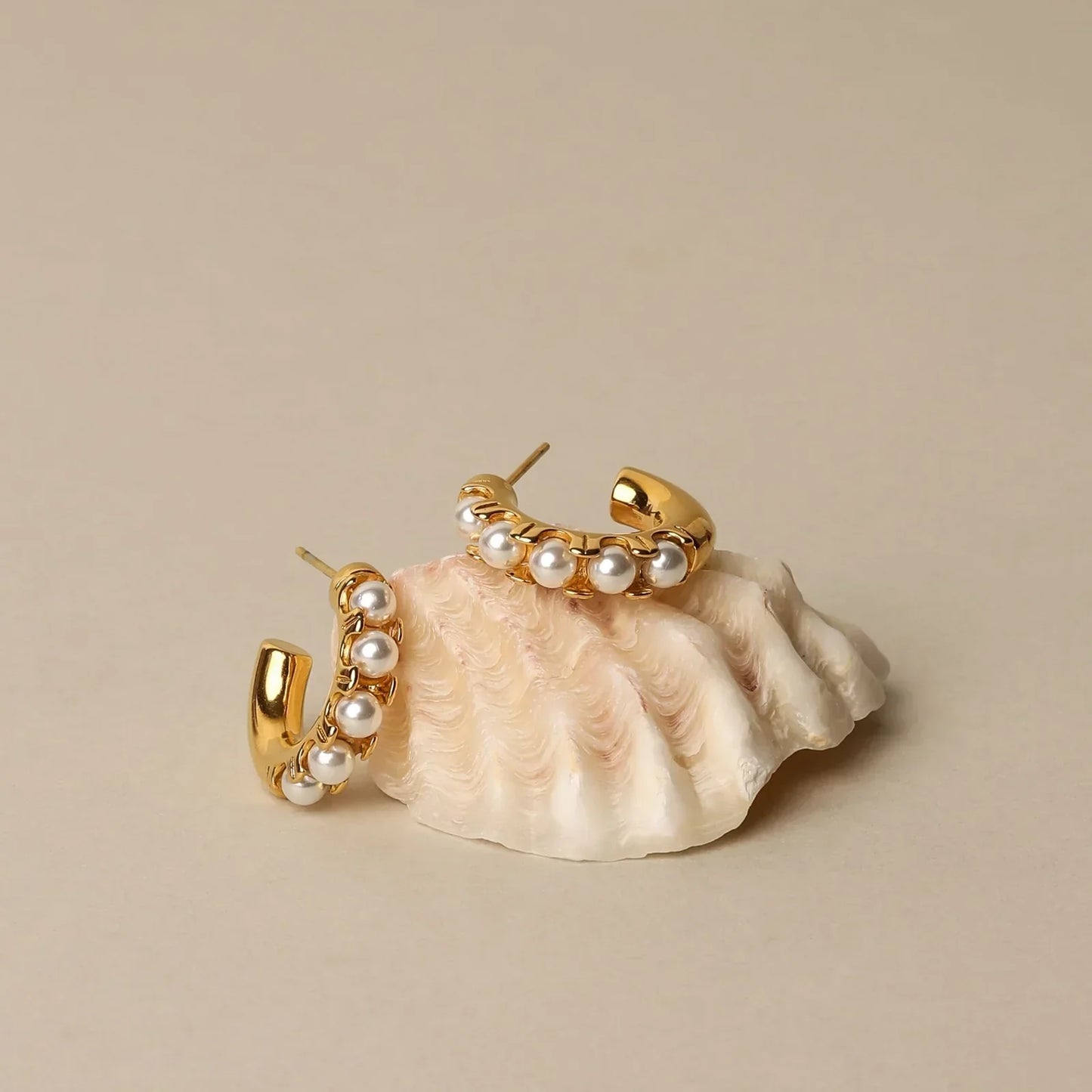 Mother-of-Pearl Bedel Oorbellen