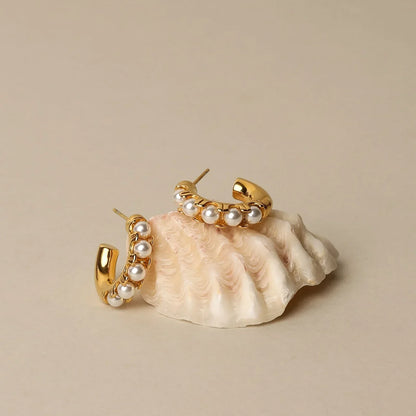 Mother-of-Pearl Bedel Oorbellen