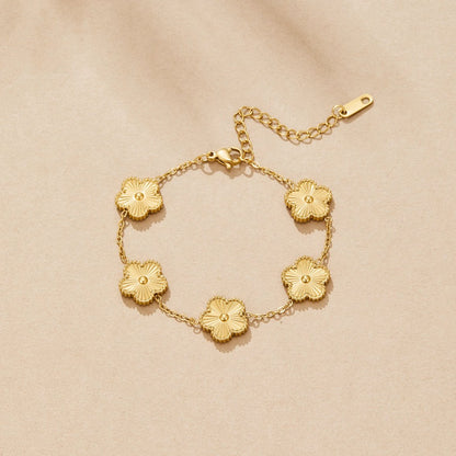 Gouden Klaverarmband