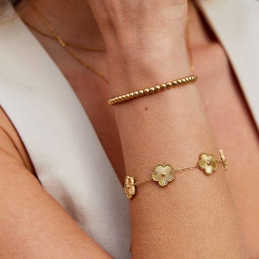 Gouden Klaverarmband