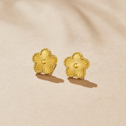Gouden Klavertjes Oorbellen