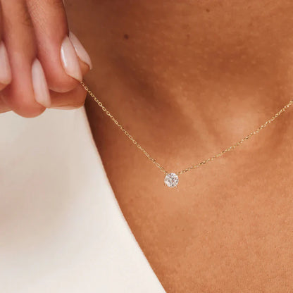 Cléa Moissanite Steen Ketting | Goud