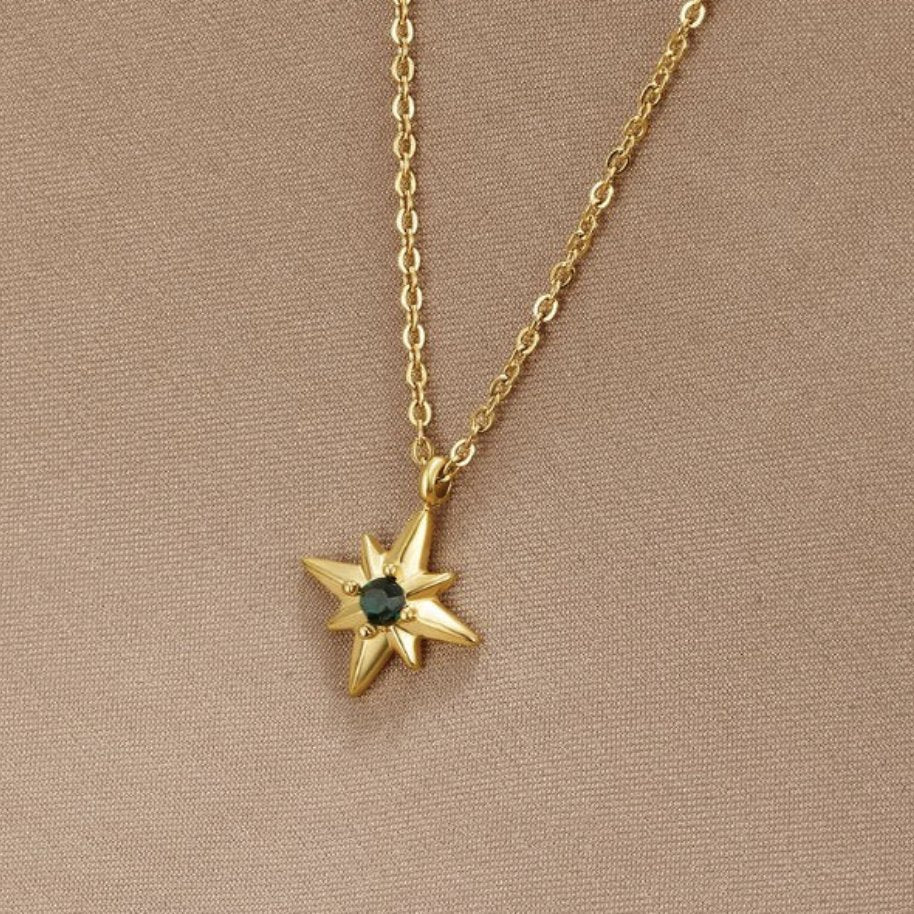 Gidsster Smaragd Kristallen Ketting