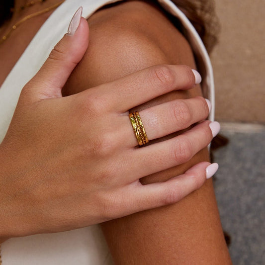 Hella Gouden Gelaagde Ring