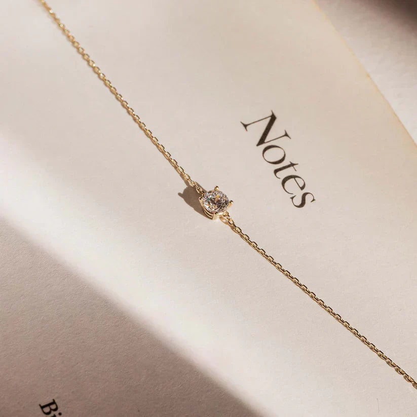 Cléa Moissanite Steen Armband | Goud