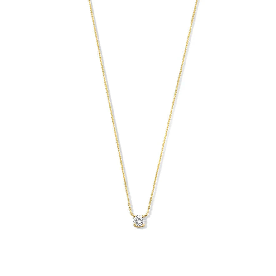 Cléa Moissanite Steen Ketting | Goud