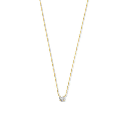 Cléa Moissanite Steen Ketting | Goud