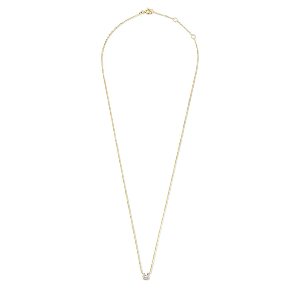 Cléa Moissanite Steen Ketting | Goud