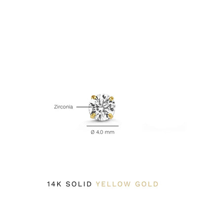 Larmes de Lune Steen Stud Oorbellen | Goud
