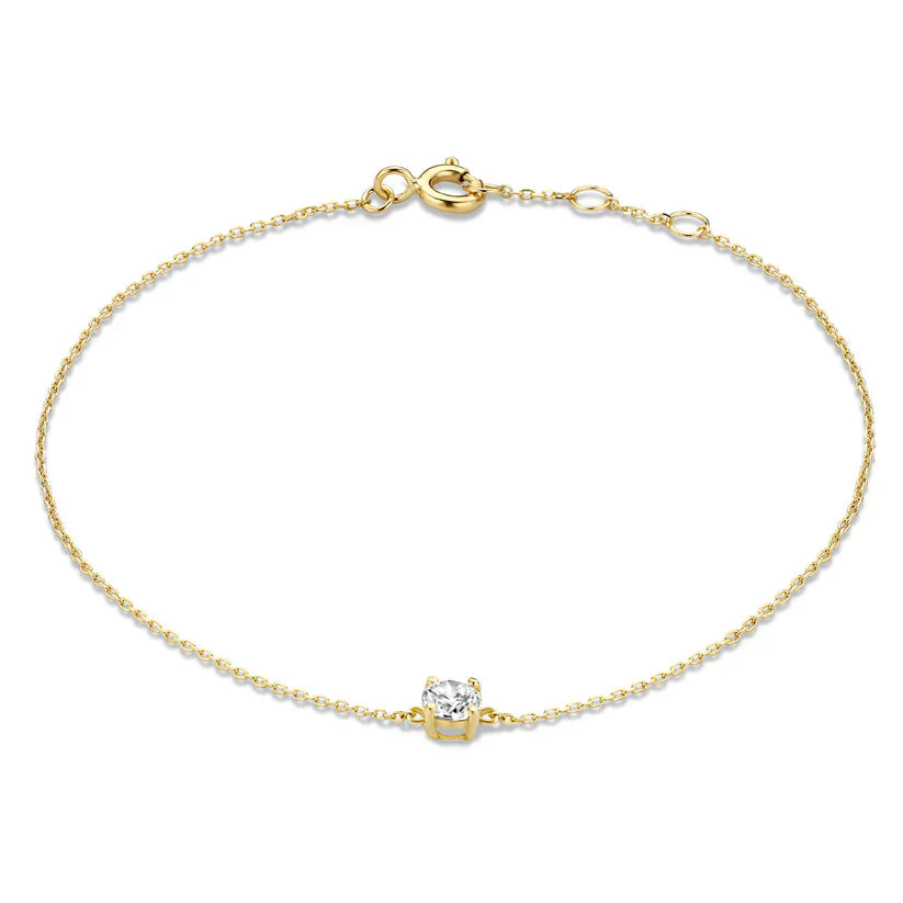 Cléa Moissanite Steen Armband | Goud