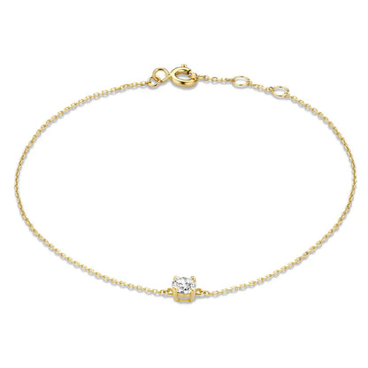 Cléa Moissanite Steen Armband | Goud