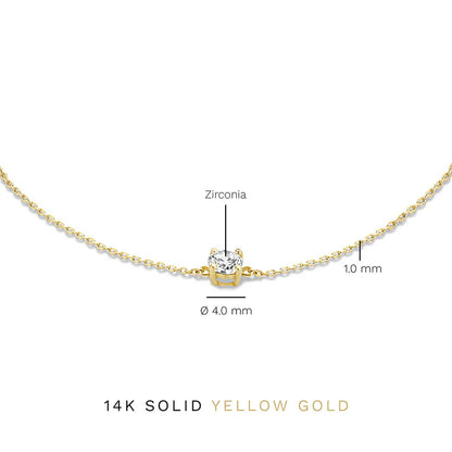 Cléa Moissanite Steen Armband | Goud