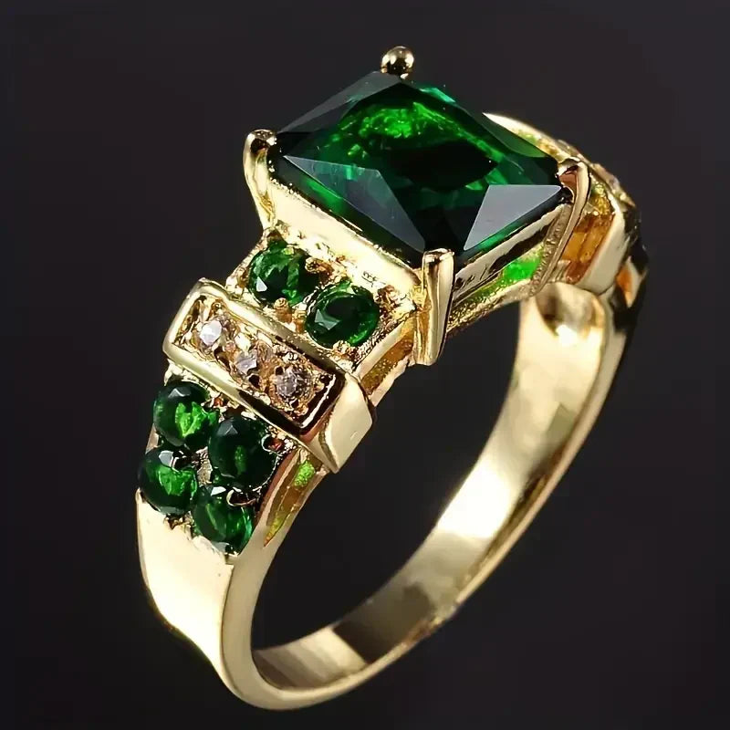 Gouden Smaragden Multi-Stone Ring