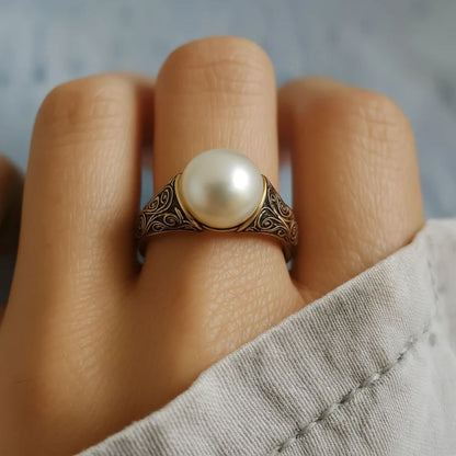 Gouden Filigraan Parel Ring