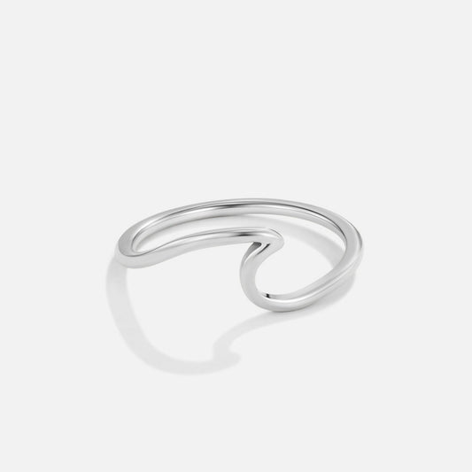 Zilveren Minimalistische Open Ring