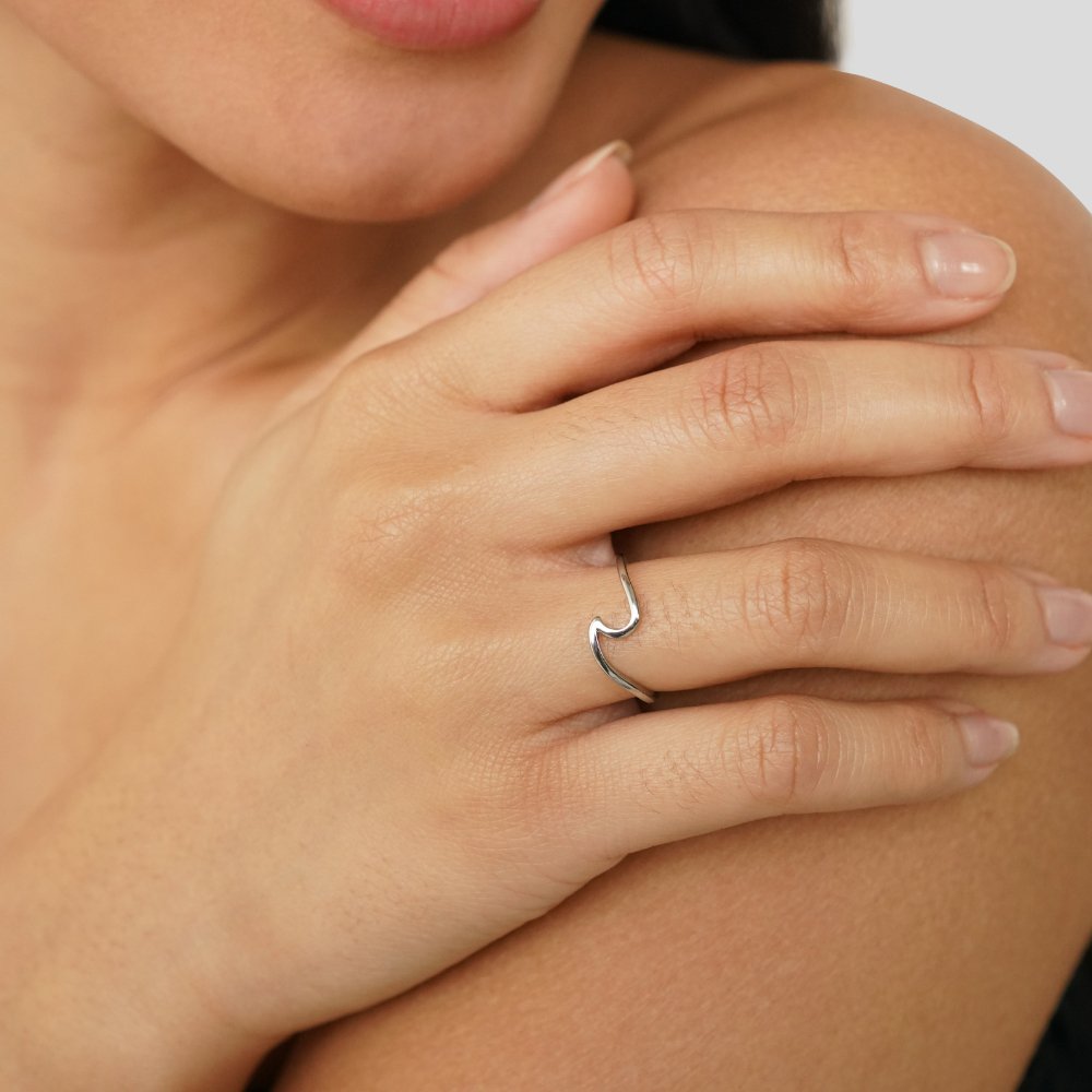 Zilveren Minimalistische Open Ring