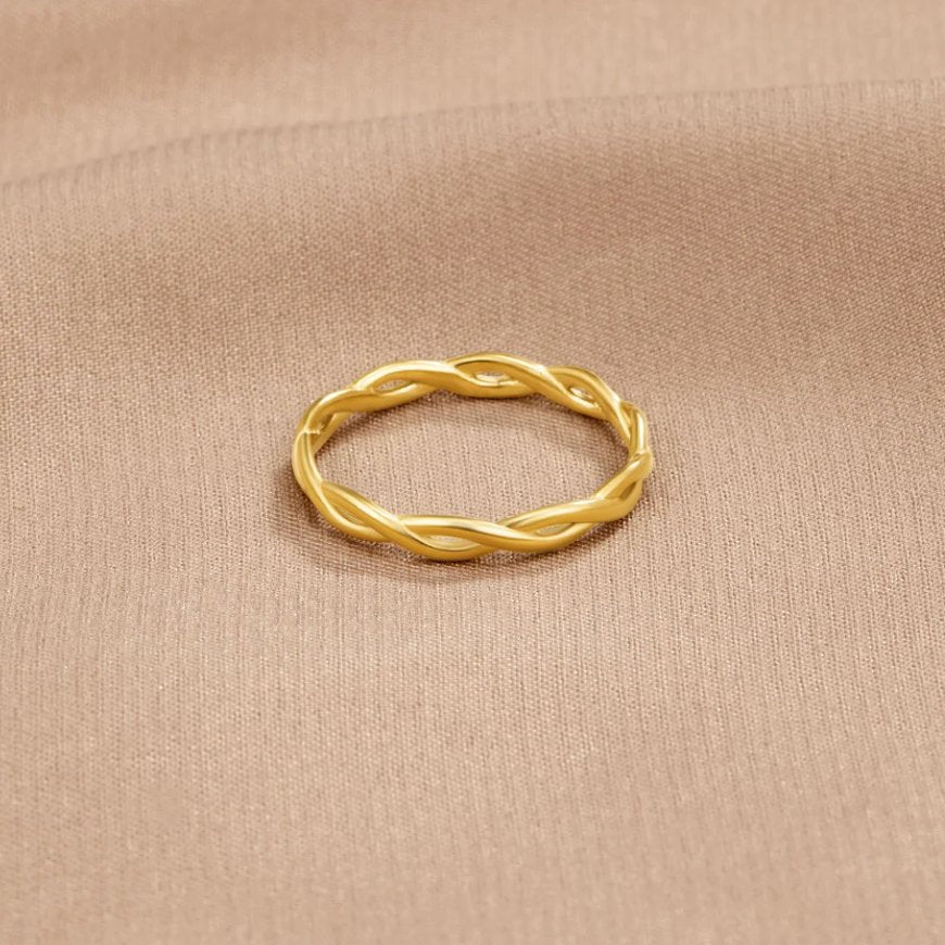 Infinity 18K Gouden Twist Ring