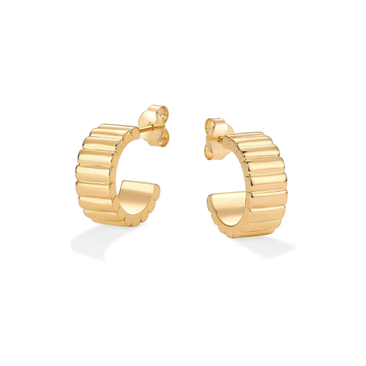 Klassieke Ridge Oorbellen | Goud