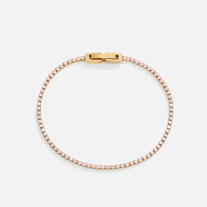 Kiera Gouden Roze Kristallen Armband