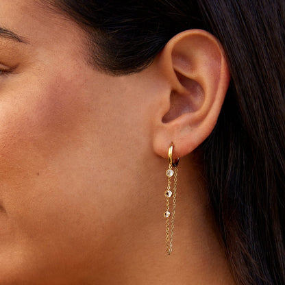 Kira Crystal Drop Hoop Oorbellen