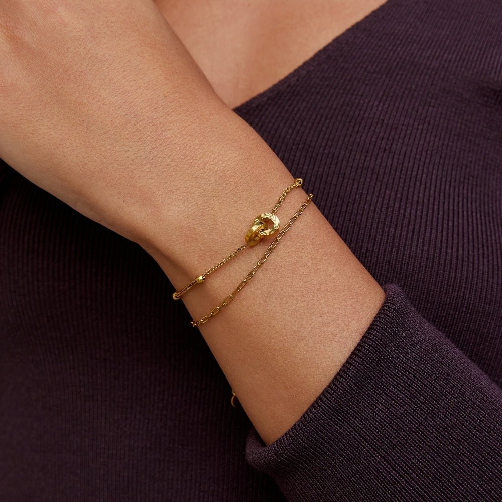 Gelaagde Eeuwige Loop Armband