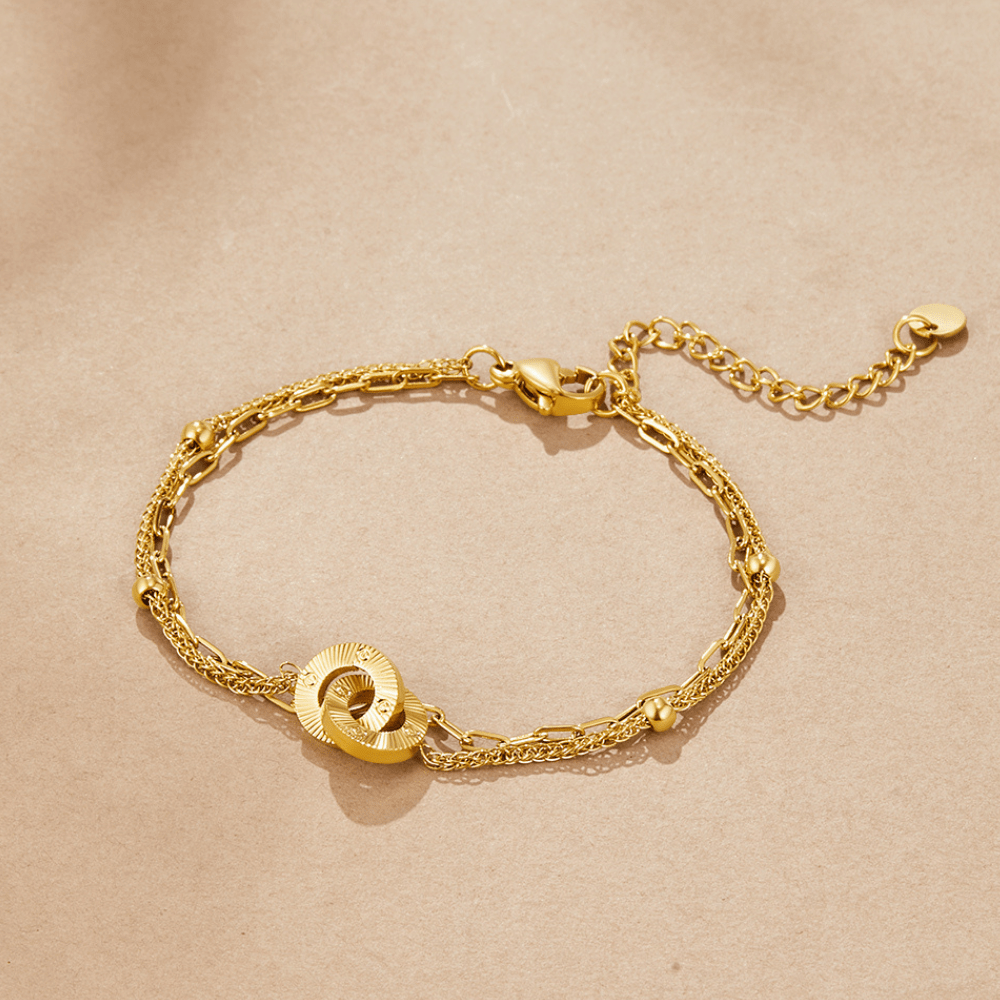 Gelaagde Eeuwige Loop Armband