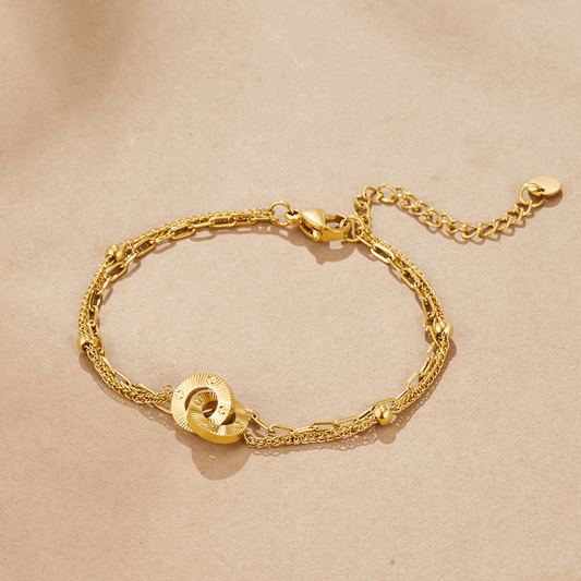 Gelaagde Eeuwige Loop Armband