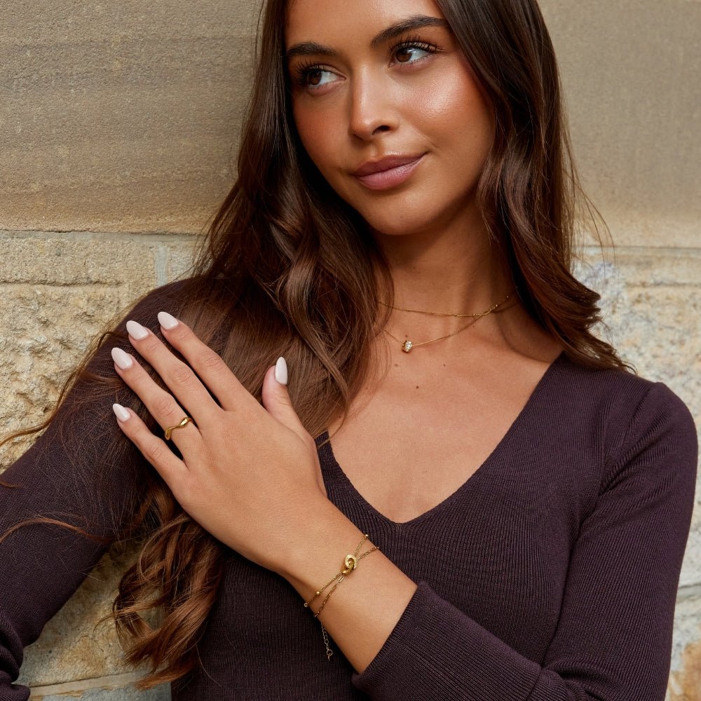 Gelaagde Eeuwige Loop Armband