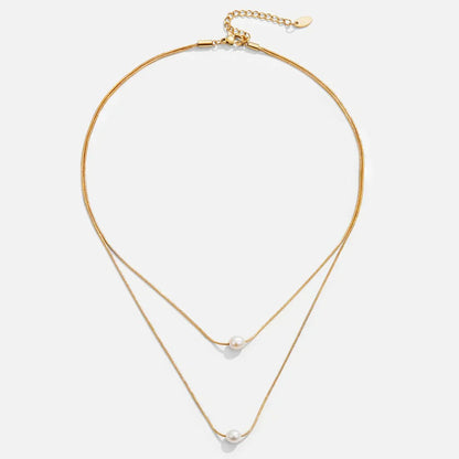 Sophisticated Gelaagde Parel Ketting