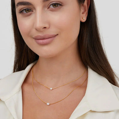Sophisticated Gelaagde Parel Ketting