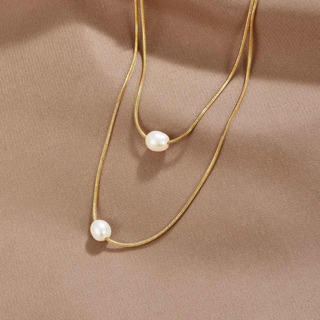 Sophisticated Gelaagde Parel Ketting