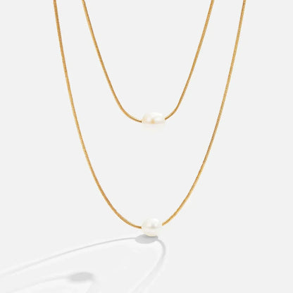 Sophisticated Gelaagde Parel Ketting