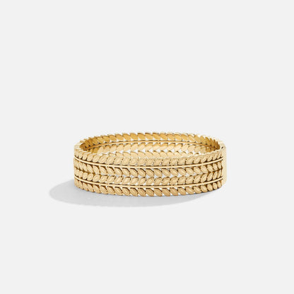 Gelaagde Gouden Blad Armband