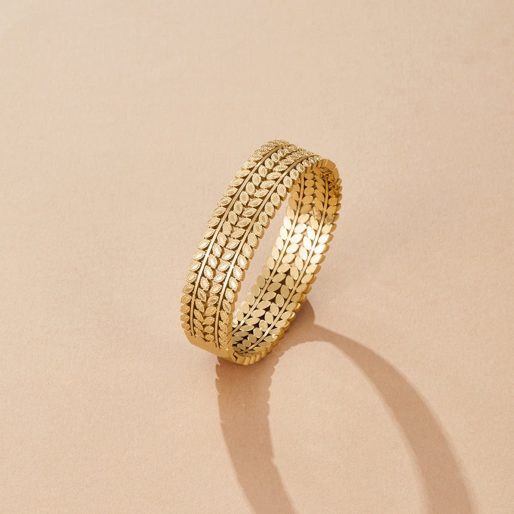 Gelaagde Gouden Blad Armband