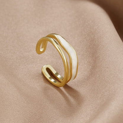 Gelaagde Sahara Gouden Ring