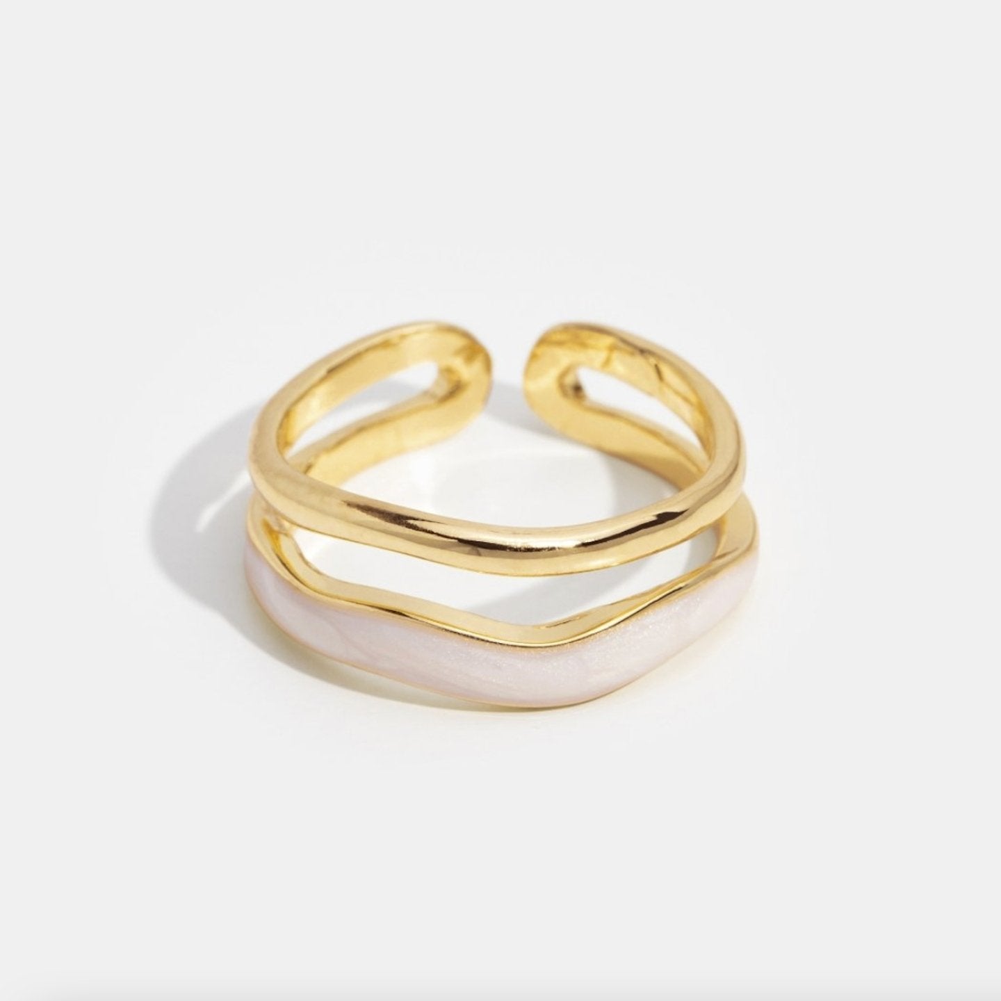 Gouden Sculpturale Wikkel Ring