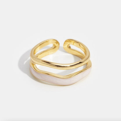 Gouden Sculpturale Wikkel Ring