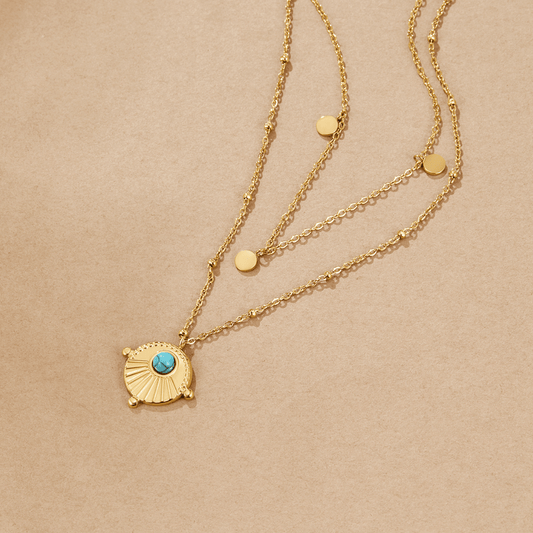 Gelaagde Turquoise Hanger