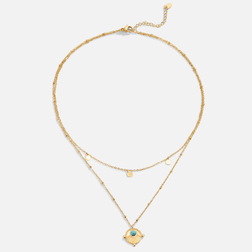 Gelaagde Turquoise Hanger