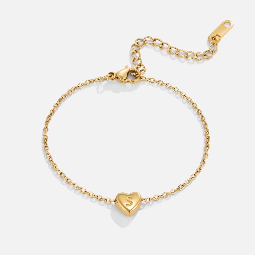 Hartvormige Letterarmband