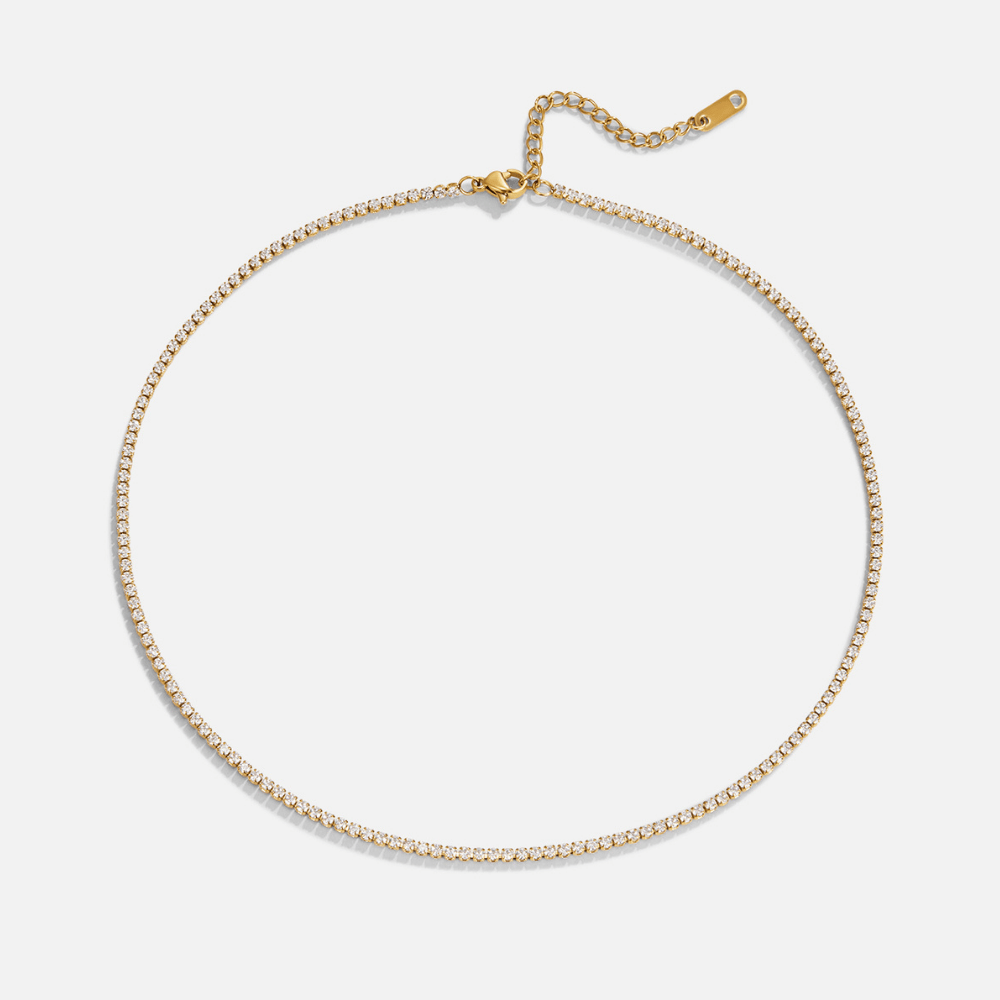 Cordelia Gouden Kristallen Ketting