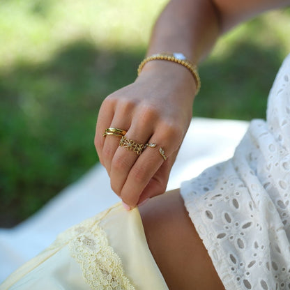 Lily Crystal Gold Wijnring