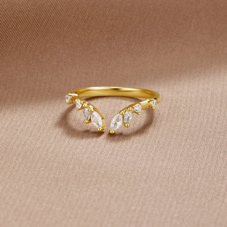 Lily Crystal Gold Wijnring