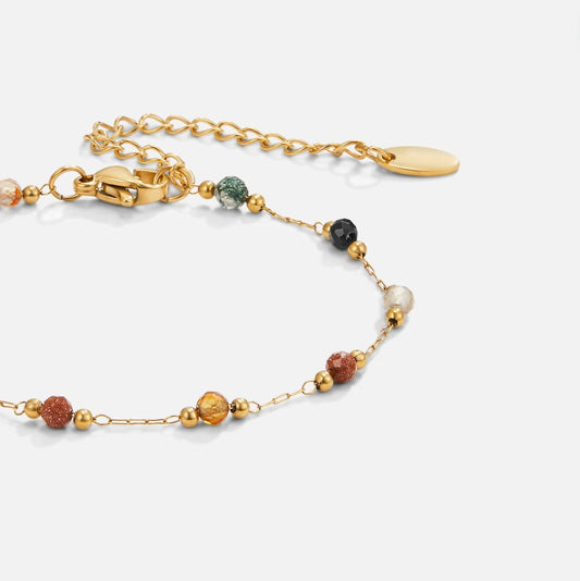Lulu Geknoopte Steentjes Armband