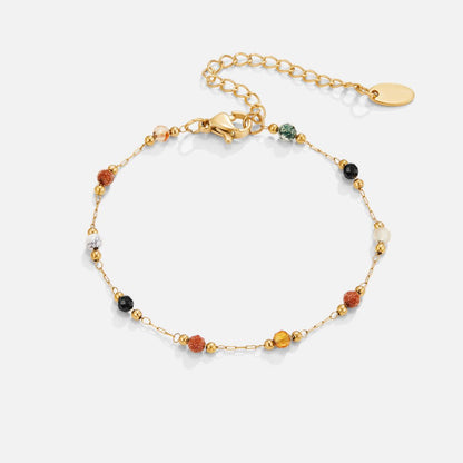 Lulu Geknoopte Steentjes Armband