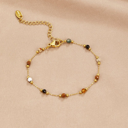Lulu Geknoopte Steentjes Armband