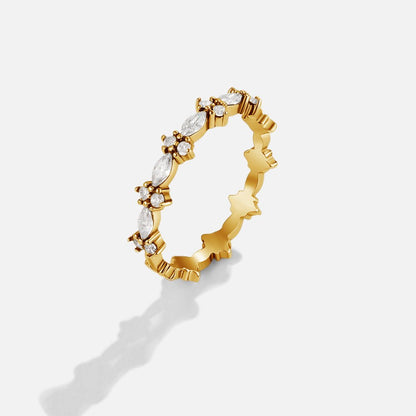 Luxe Kristallen Gouden Ring