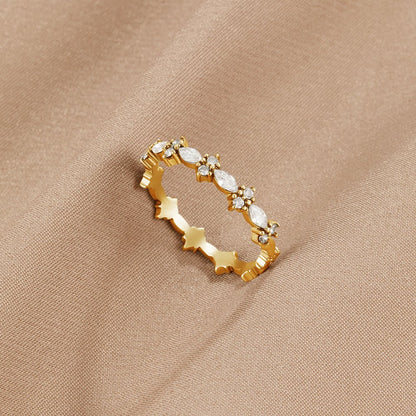 Luxe Kristallen Gouden Ring